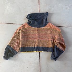 Free People Cowl Neck Cotton Knit Sweater - Size XS